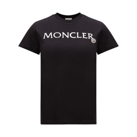 J1-093-8C00006-829HP-999 (W) Moncler Embroidered Logo T-Shirt Black - 24SS
