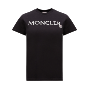 (W) Moncler Embroidered Logo T-Shirt Black - 24SS