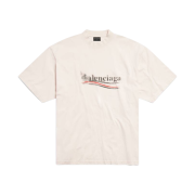 Balenciaga Political Stencil Medium Fit T-Shirt Off White Black