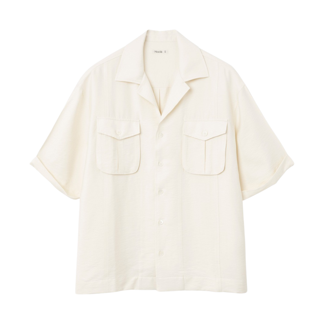 NOC046 Nocle Knox Pocket Half Shirts Ivory