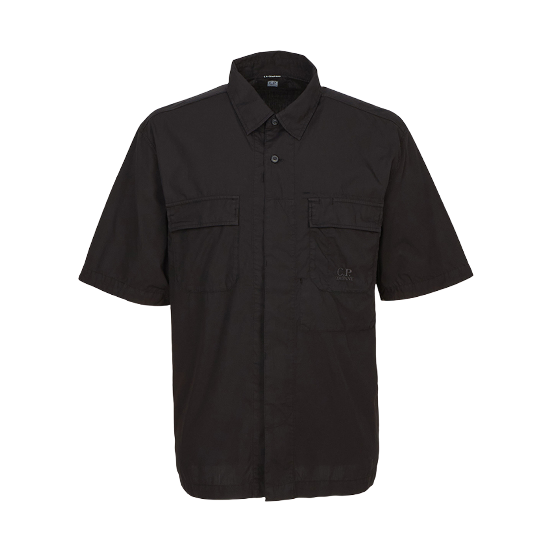 18CMSH245A005691G999 C.P. Company Short Sleeve Shirt Black - 25SS