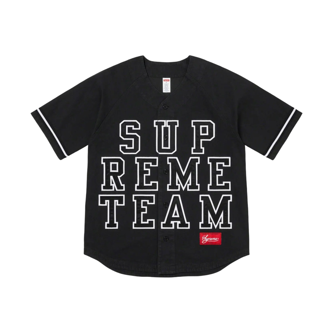 슈프림 데님 베이스볼 저지 블랙 - 22FW(Supreme Denim Baseball Jersey Black - 22FW) - 1