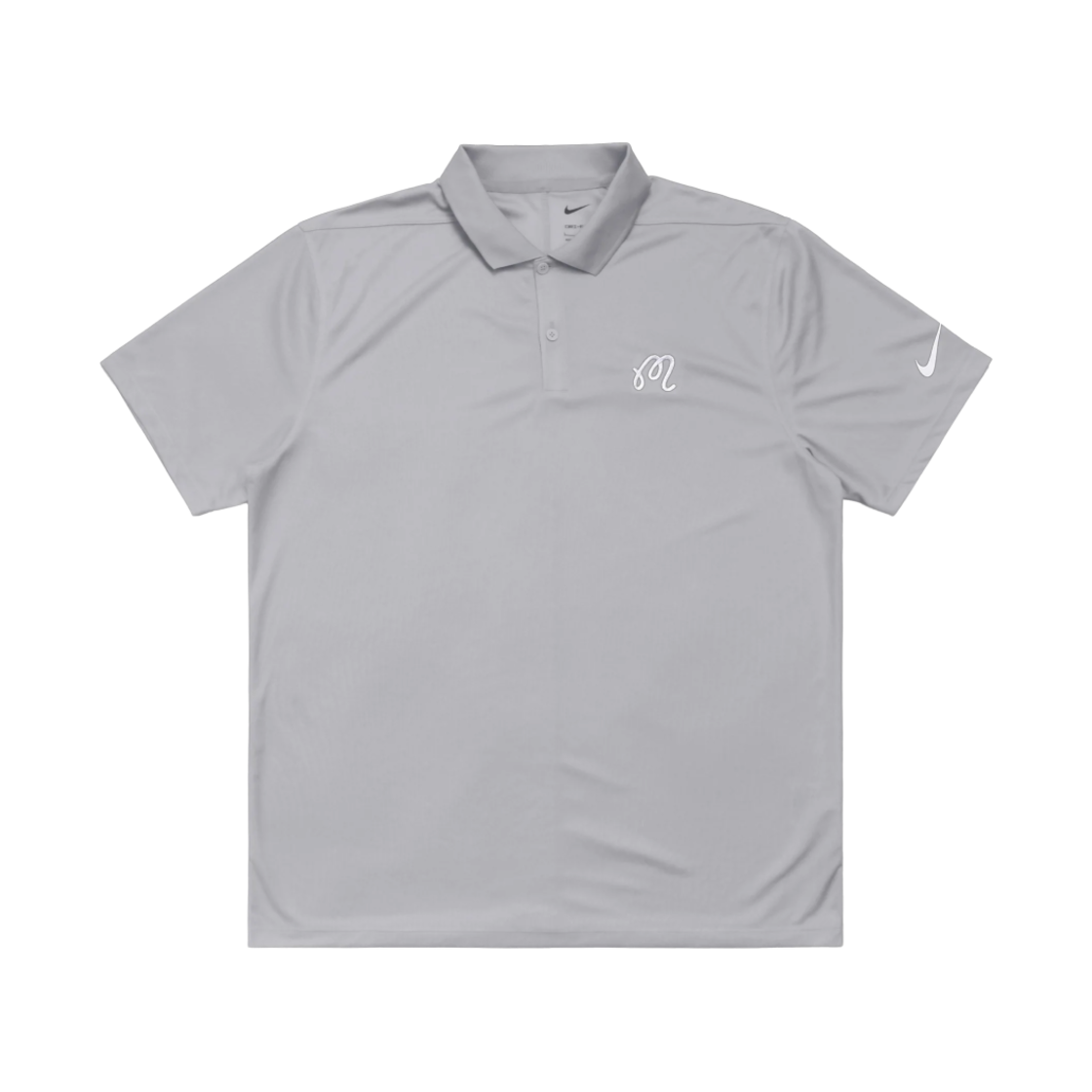 말본 골프 x 나이키 드라이핏 빅토리 솔리드 폴로 M 스크립트 라이트 스모크 그레이(Malbon Golf x Nike Dri-Fit Victory Solid Polo M Script Light Smoke Grey) - 1
