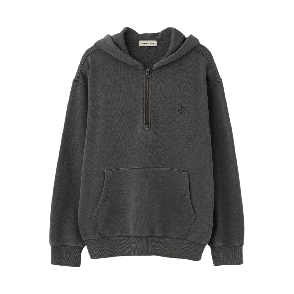 SBD3U02002CHM General Idea Unisex Pigment Hood T-Shirts Charcoal - 대표 이미지 #1