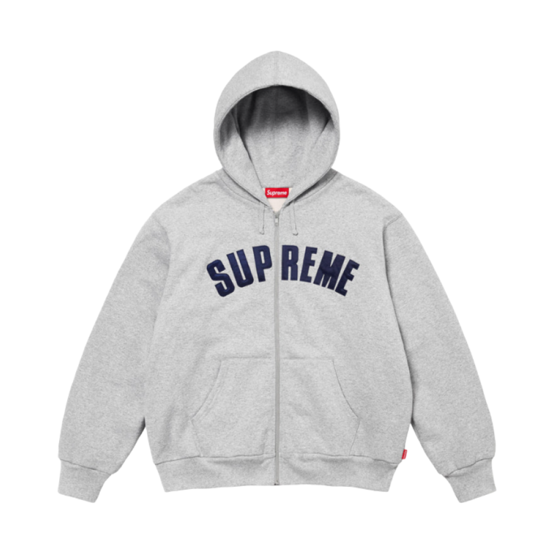 슈프림 아크 써멀 라인드 집업 후드 스웨트셔츠 헤더 그레이 - 24FW(Supreme Arc Thermal Lined Zip Up Hooded Sweatshirt Heather Grey - 24FW)