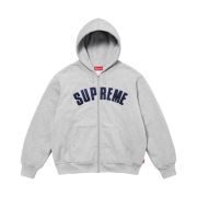 Supreme Arc Thermal Lined Zip Up Hooded Sweatshirt Heather Grey - 24FW