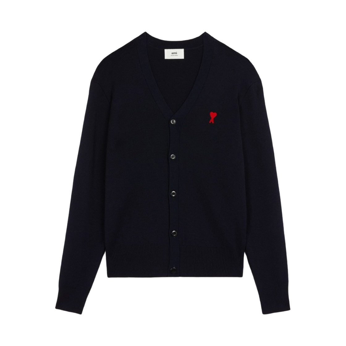 아미 스몰 하트 로고 울 가디건 네이비 마린 - 21FW(AMI de Coeur Wool Cardigan Navy Marine - 21FW) - 1