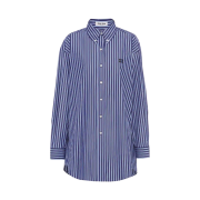 (W) Miu Miu Oversized Poplin Shirt Blue