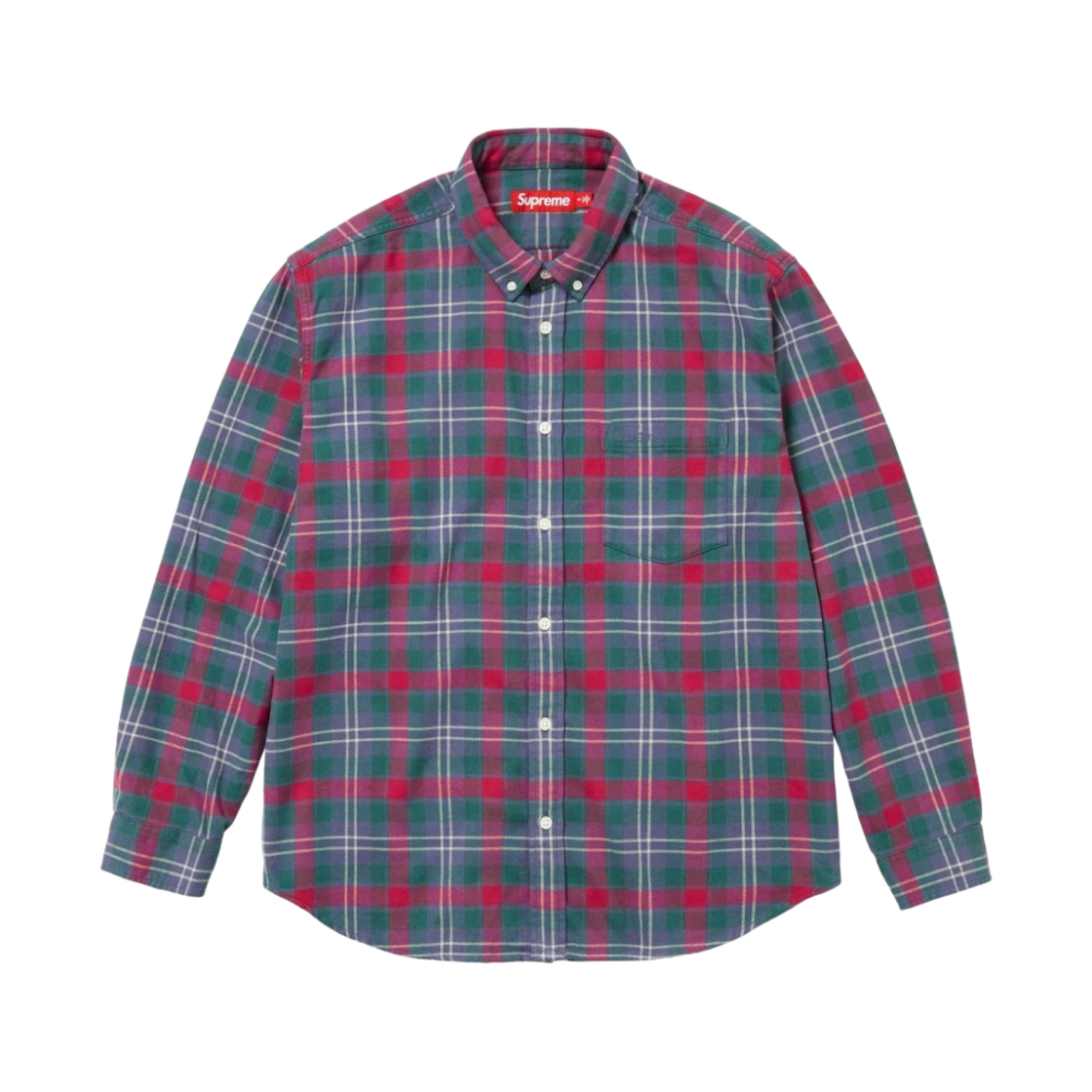 슈프림 플레이드 플란넬 셔츠 슬레이트 - 24SS