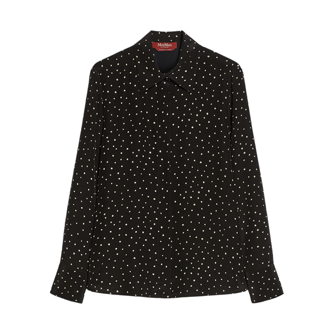 PAGINE-004 (W) Max Mara Studio Pagine Slik Shirt Black
