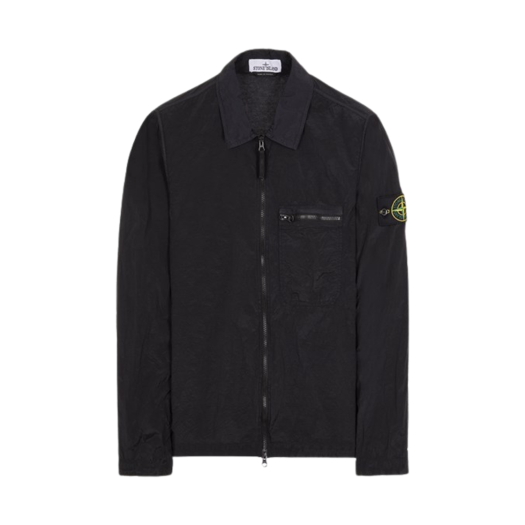 801511219-V0029 Stone Island 11219 Nylon Metal In Econyl Regenerated Nylon Overshirt Black - 24SS
