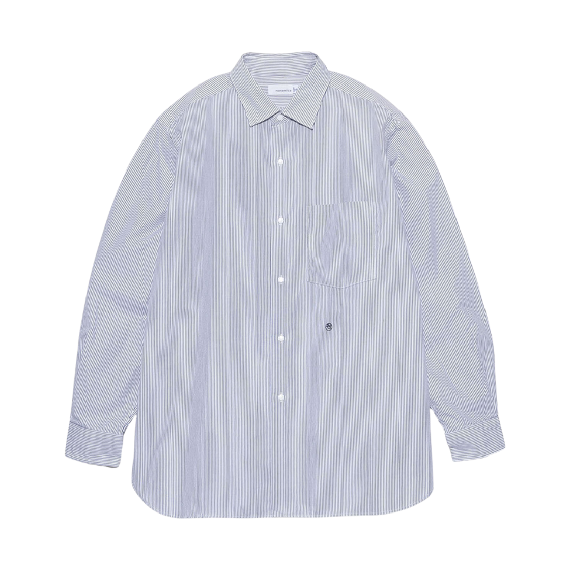 SUGF362 Nanamica Regular Collar Stripe Wind Shirt Navy