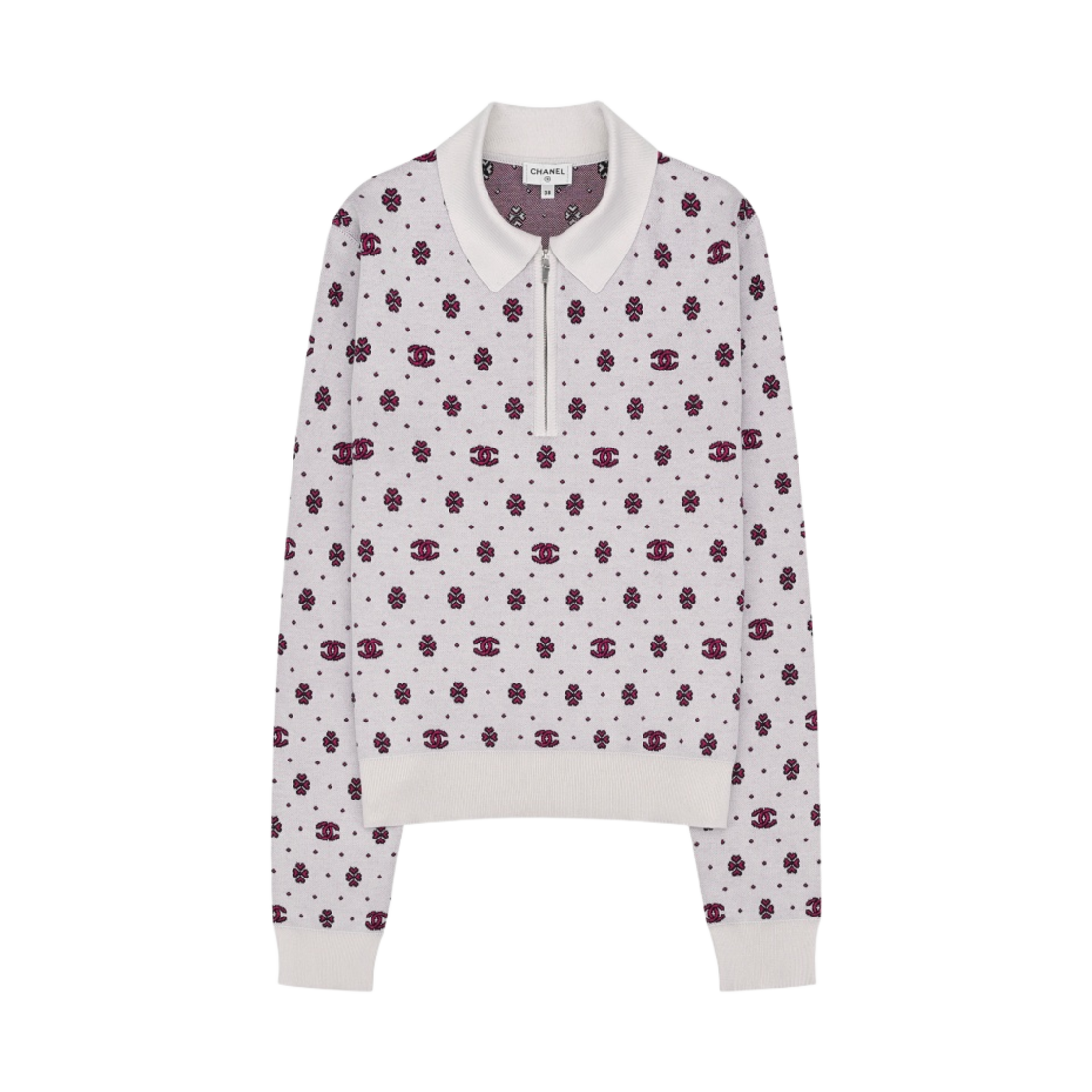 (W) 샤넬 폴로 코튼 화이트 핑크((W) Chanel Polo Cotton White Pink)