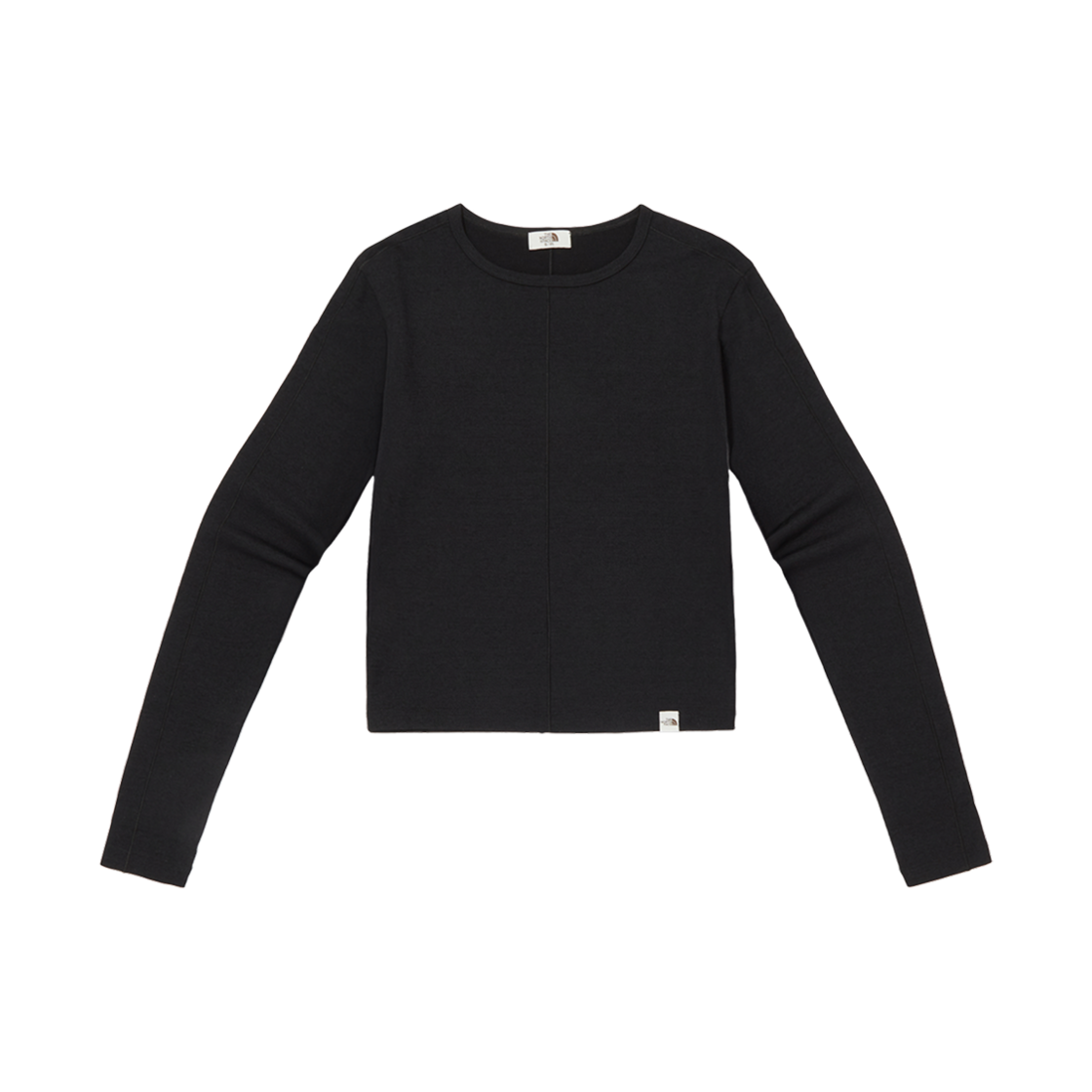 노스페이스 벨루카 울 크롭 롱슬리브 라운드 티셔츠 블랙 - 25SS(The North Face Veluca Wool Crop L/S Round T-Shirt Black - 25SS) - 1