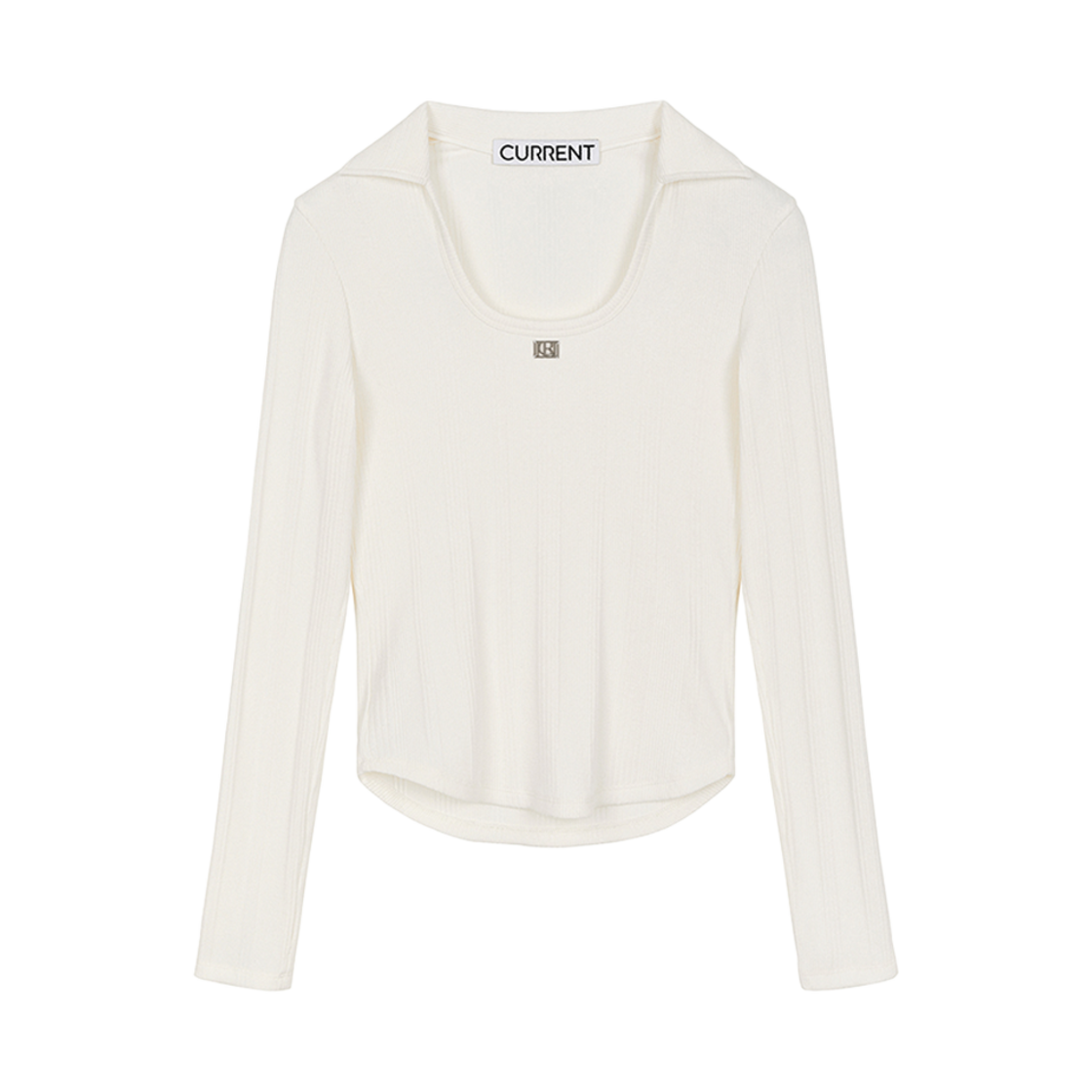 CMSFCTLW03EIVA Current Collar U Neck Long Sleeve Ivory