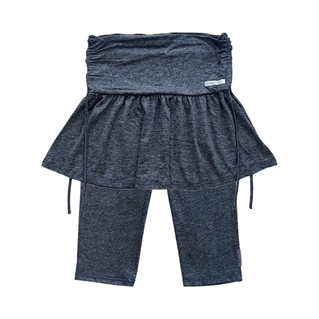 (W) 지초이 셔링 스커트 & 카프리 팬츠 데님 블루 (2개 세트)((W) Jichoi Shirring Skirt & Capri Pants Denim Blue (Set of 2))