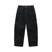 noun Side Line Cargo Denim Pants Black
