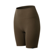 HDEX Womens Ribbed Cozy Biker Shorts 4.0 Brown