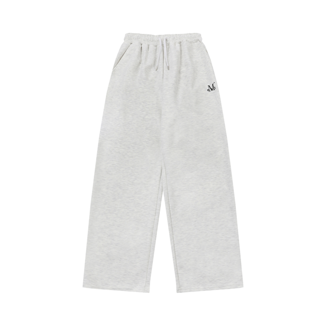 무센트 베이직 덴버 와이드 스웻 팬츠 화이트 멜란지(MUCENT Basic Denver Wide Sweat Pants White Melange) - 1