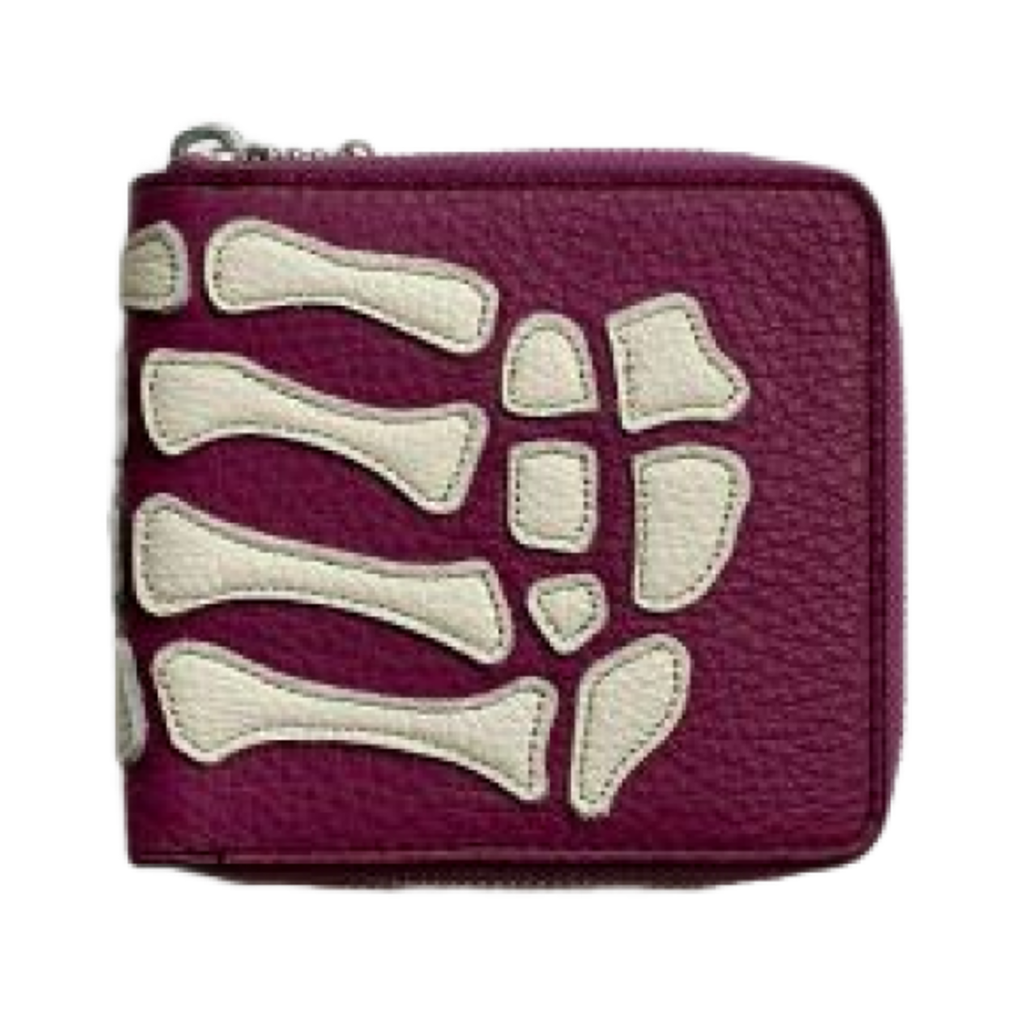 K2503XG522 Kapital Thumbs Up Bone Hand Zip Wallet Purple