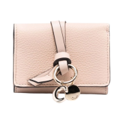 Chloe Alphabet Mini Tri-Fold Wallet Cement Pink