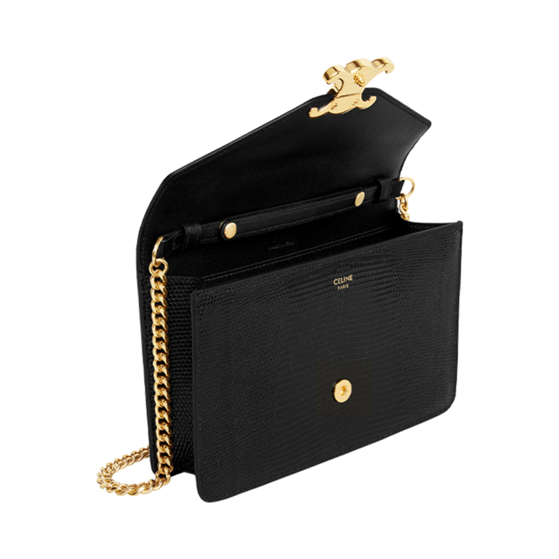 셀린느 월렛 온 체인 마고 리자드 블랙(Celine Wallet On Chain Margo in Lizard Black) - 4