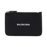 Balenciaga Zipped Card Holder Black