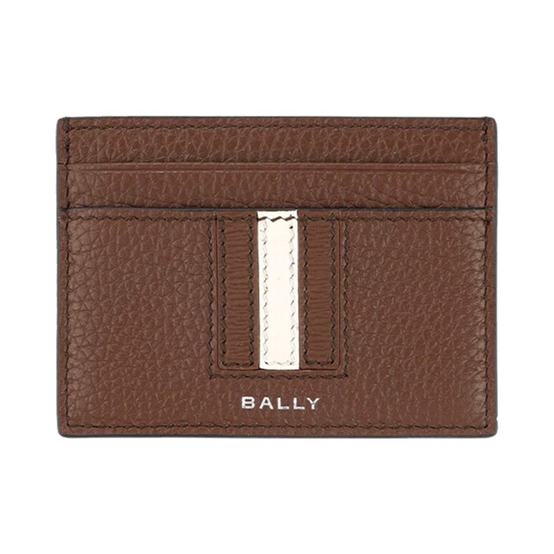 6304951 Bally Ribbon Card Holder Brown