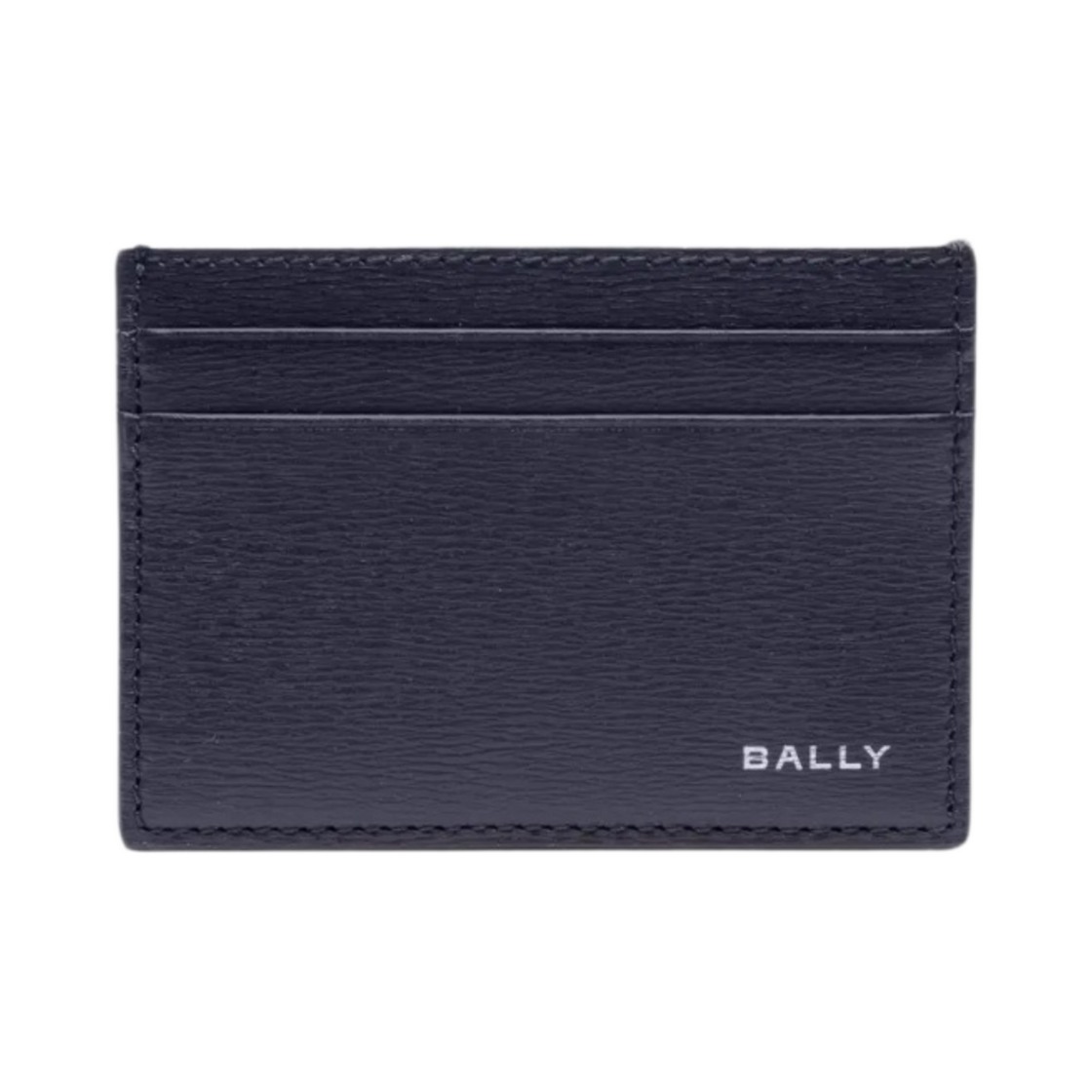 6304888 Bally Crossing Card Holder In Midnight Leather Blue