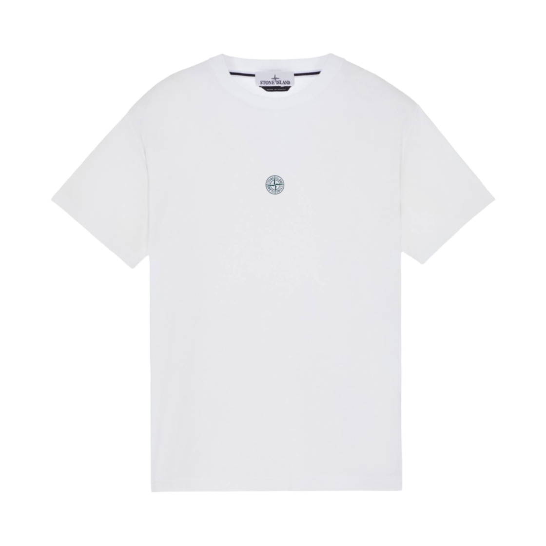 스톤 아일랜드 2NS86 60/2 코튼 저지 가먼트 다이 레터링 원 프린트 티셔츠 화이트 - 23SS(Stone Island 2NS86 60/2 Cotton Jersey Garment Dyed Lettering One Print T-Shirt White - 23SS)