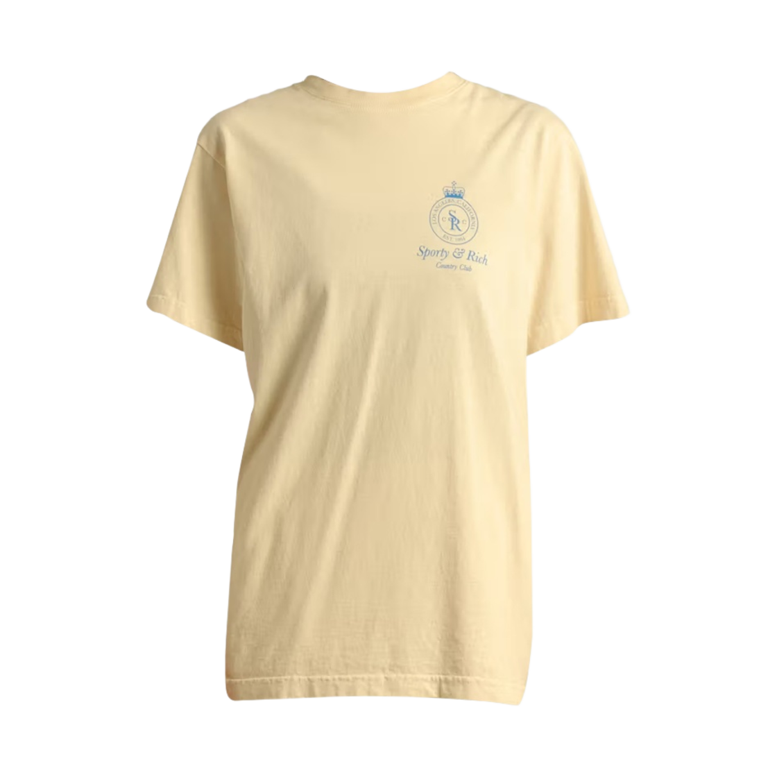 스포티 앤 리치 크라운 티셔츠 레몬(Sporty & Rich Crown T-Shirt Lemon) - 1
