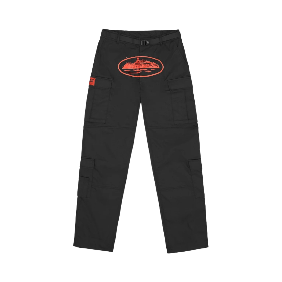 - Corteiz Guerillaz Cargos Black Red