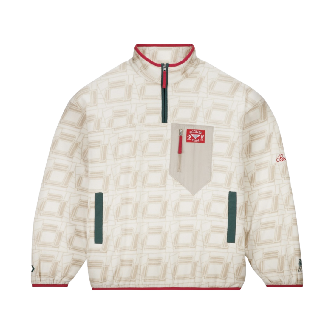 컨버스 x 리버풀 FC 팝오버 플리스 에그렛(Converse x Liverpool FC Popover Fleece Egret)