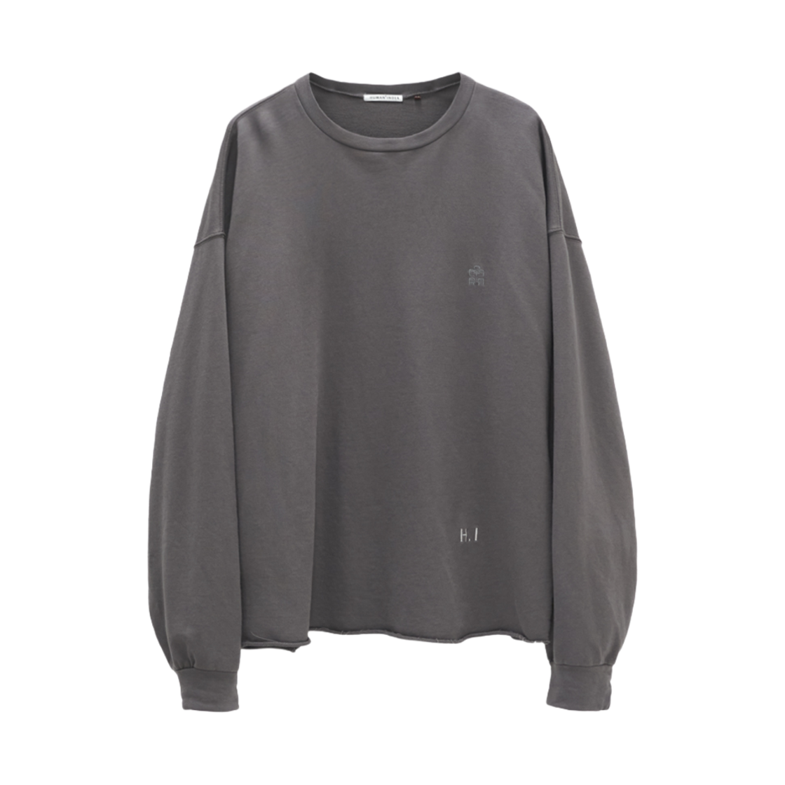 HM4ETL2101AF Polyteru Human Index Human Loosed Sweatshirt Purple Gray