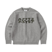 Thisisneverthat x Grateful Dead Dancing Bears Knit Sweater Heather Grey