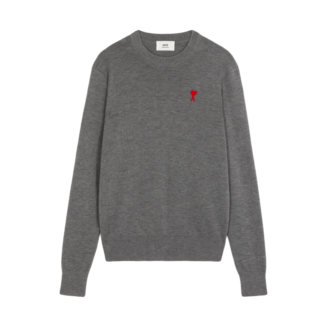 아미 스몰 하트 로고 울 니트 헤더 그레이 - 21FW(AMI de Coeur Wool Knit Heather Grey - 21FW) - 1