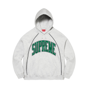 Supreme Boxy Piping Arc Hooded Sweatshirt Ash Grey - 23SS