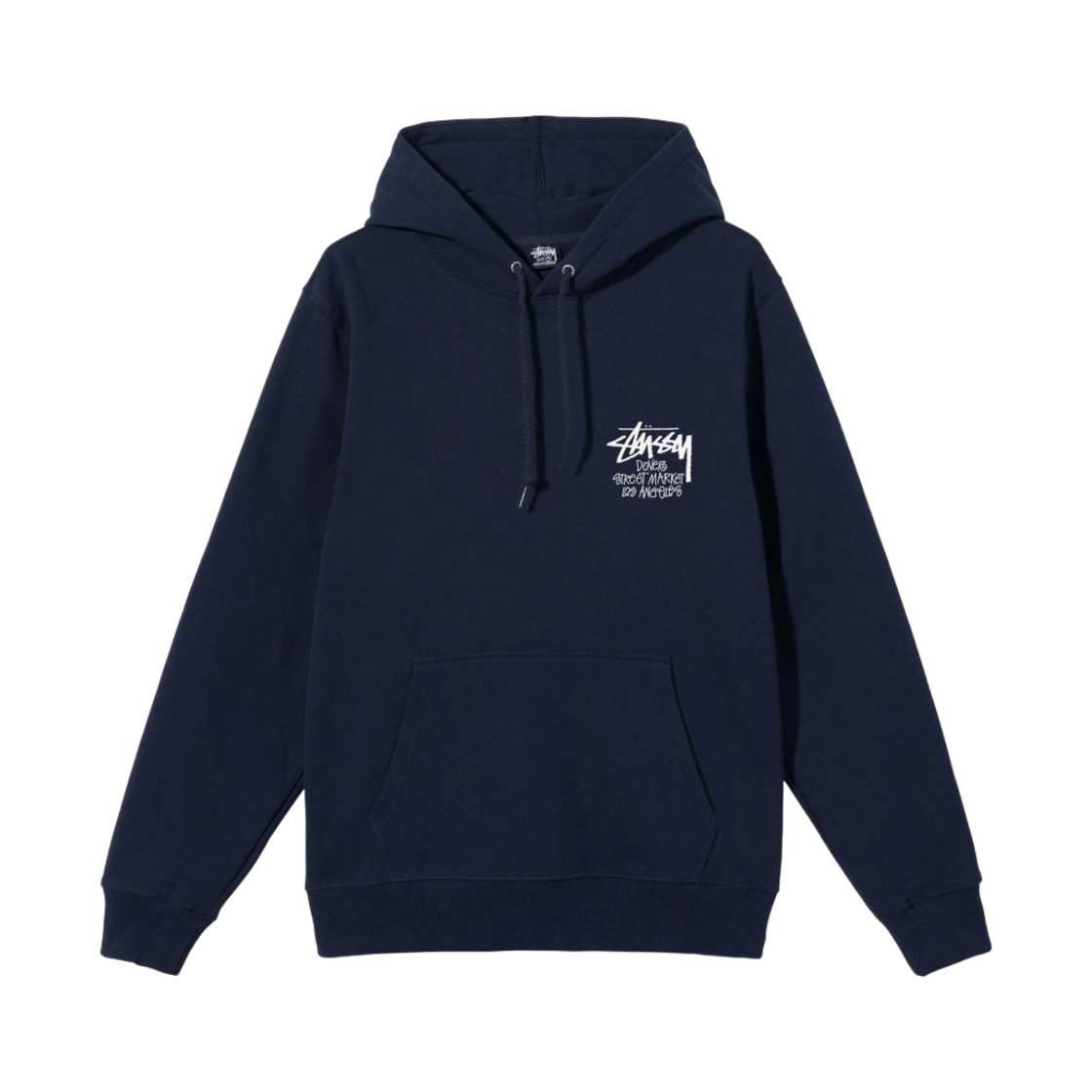 스투시 스탁 도버 스트리트 마켓 LA 후드 네이비 2021(Stussy Stock DSM Los Angeles Hoodie Navy 2021) - 2