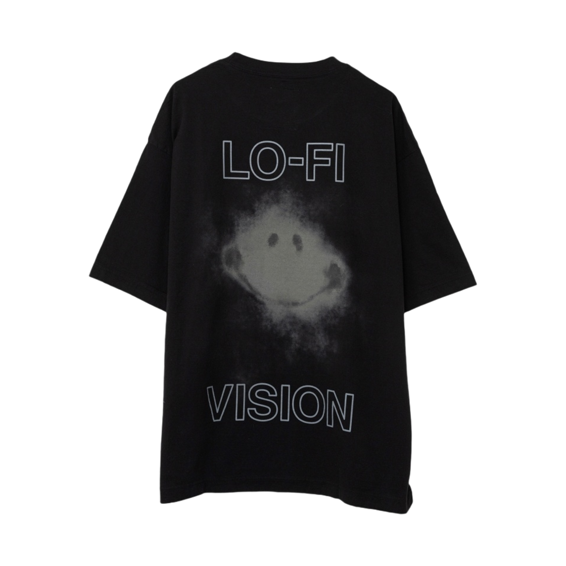 메종 미하라 야스히로 스마일리 페이스 프린티드 티셔츠 블랙(Maison Mihara Yasuhiro Smily Face Printed T-shirt Black)