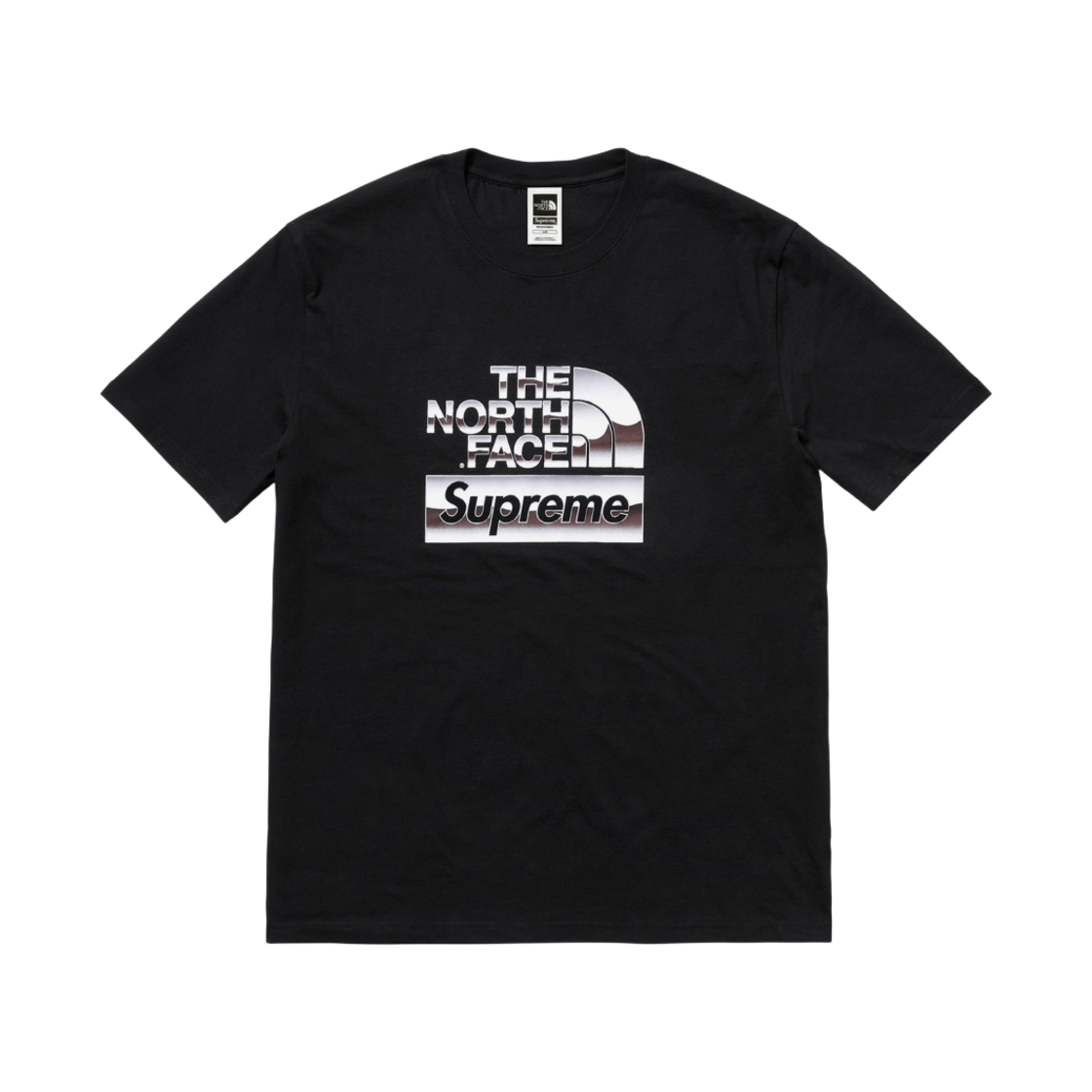 슈프림 x 노스페이스 메탈릭 로고 티셔츠 블랙 - 18SS(Supreme x The North Face Metallic Logo T-Shirt Black - 18SS) - 1