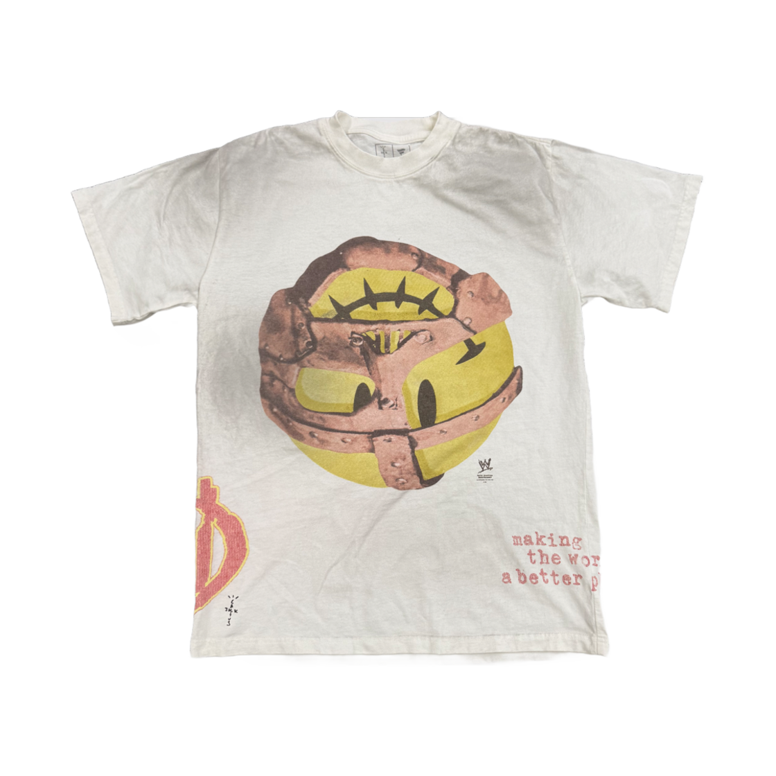 - Travis Scott Cactus Jack x WWE Mankind T-Shirt White