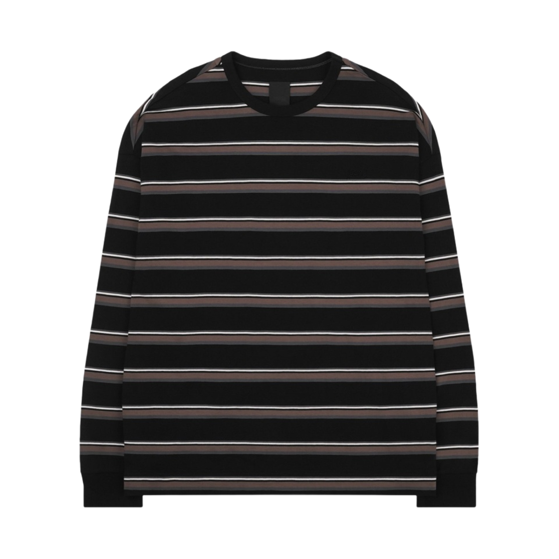 JC2241P03D Juun.J Lettering Stripe L/S T-Shirt Brown