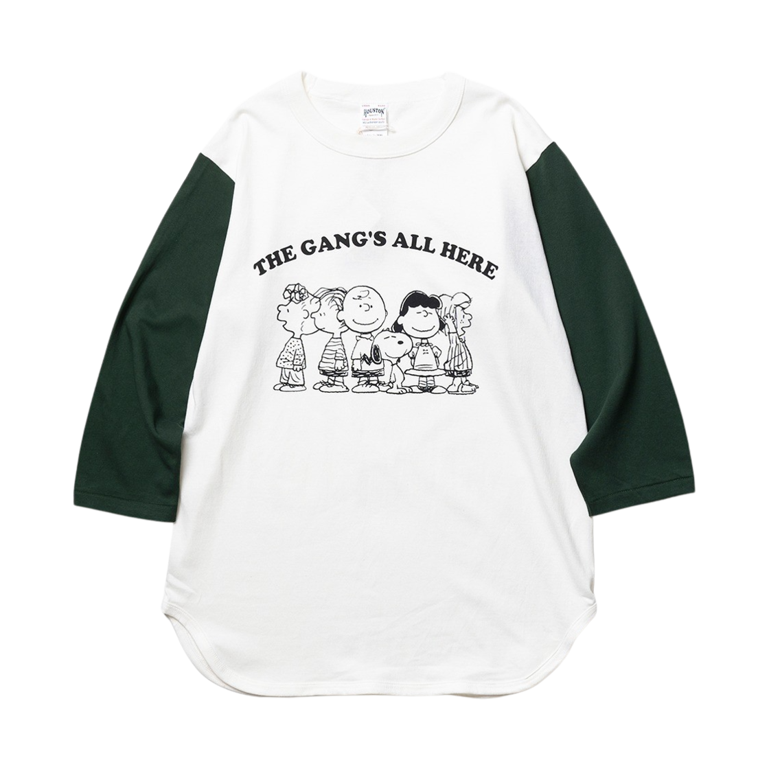 휴스턴 재팬 피넛츠 베이스볼 티 더 갱스 그린 22187GR(Houston Japan Peanuts Baseball Tee The Gang's Green 22187GR) - 1