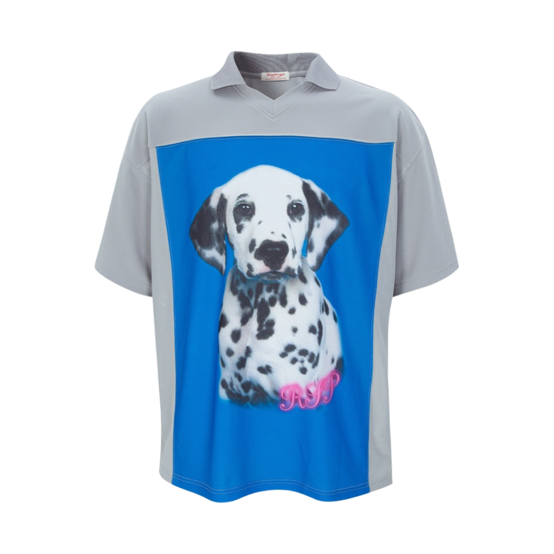 (W) 라즈베리파이 달마시안 사커 티셔츠 그레이((W) Raspberrypie Dalmatian Soccer T-Shirt Gray)