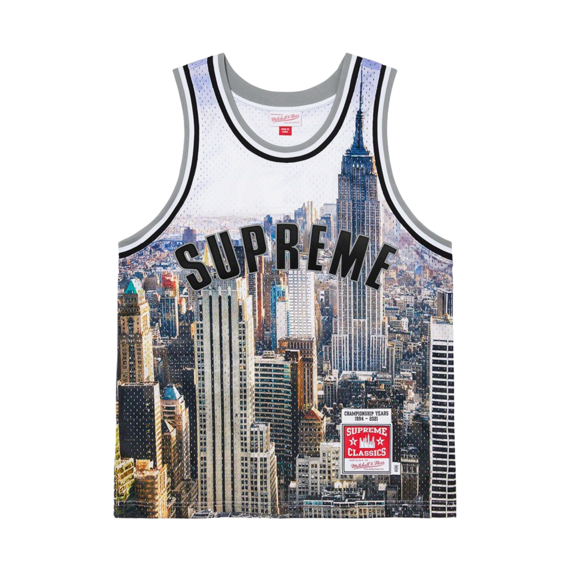 슈프림 미첼 & 네스 베스킷볼 저지 스카이 라인 - 21SS(Supreme Mitchell & Ness Basketball Jersey Skyline - 21SS)