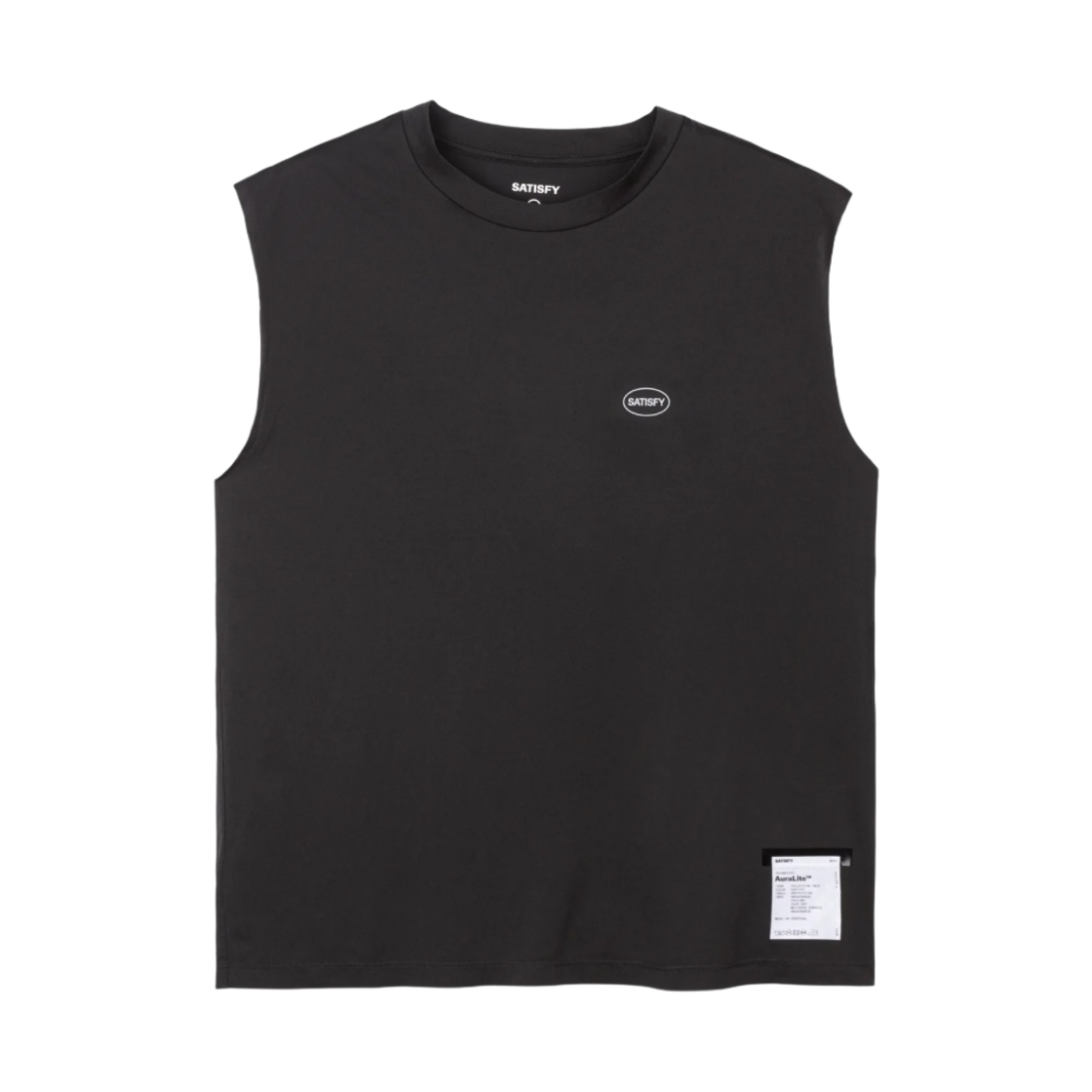 새티스파이 아우라라이트 머슬 티셔츠 블랙(Satisfy Auralite Muscle T-Shirt Black)