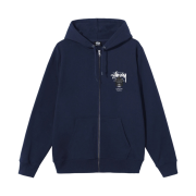 Stussy DSM World Tour Zip Hoodie Navy 2021