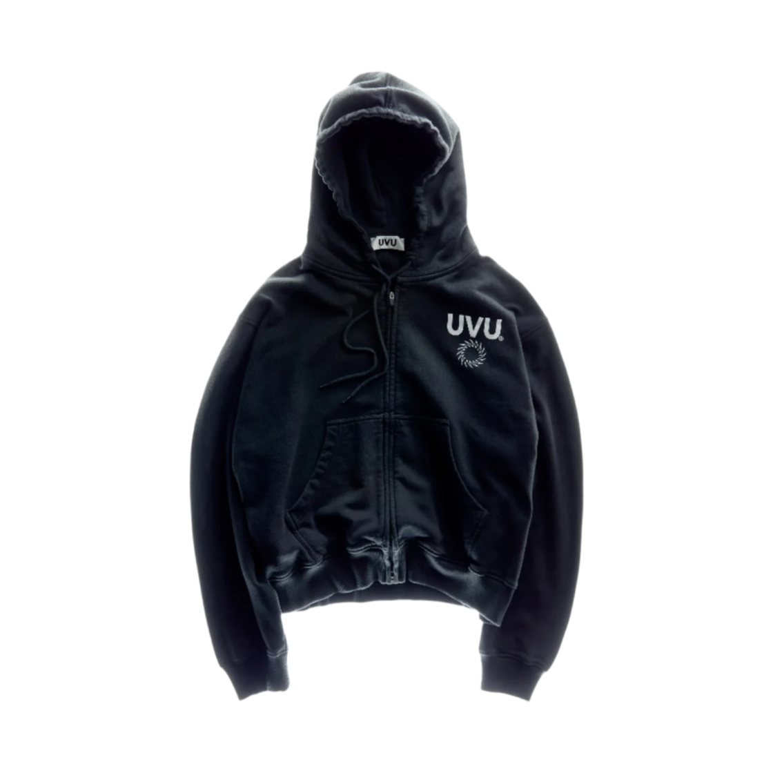 UVU 인시그니아 지퍼 후드 블랙(UVU Insignia Zipped Hoodie Black)