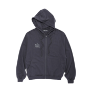 (W) Mischief Rhombus Zip Up Hoodie Charcoal Blue