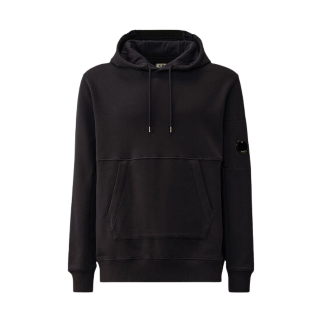 18CMSS024A005086W999 C.P. Company Diagonal Raised Fleece Hooded Sweatshirt Black - 25SS